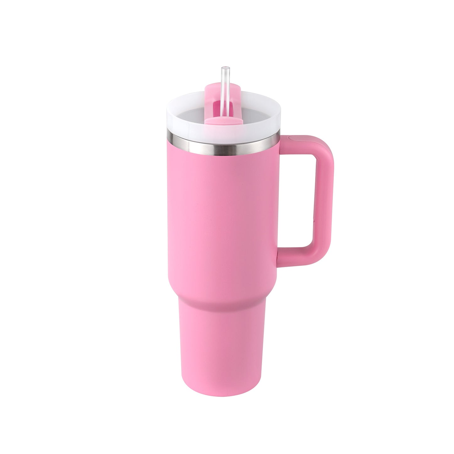 40 Oz Tumbler With Handle Straw Insulated, Stainless Steel Spill Proof Vacuum Coffee Cup
