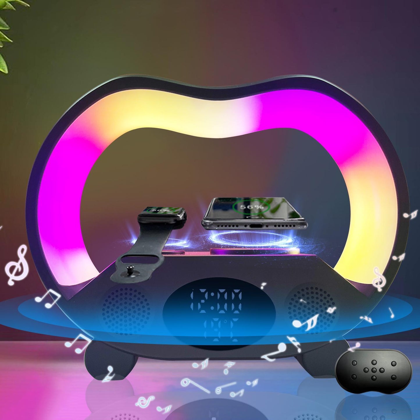 6 In 1 Wireless Charging Night Light Wireless Speaker 4.5 ⭐⭐⭐⭐✰ out of 5 stars (534)